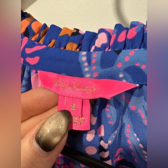 Lilly Pulitzer Shilah Botanical Print Long Sleeve Tiered Dress - Picture 6 of 11